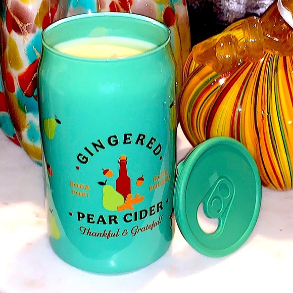 DW HOME CANDLE GINGERED PEAR CIDER-SODA POP THANKFUL & GRATEFUL 15oz NEW 1 WICK - Picture 2 of 6